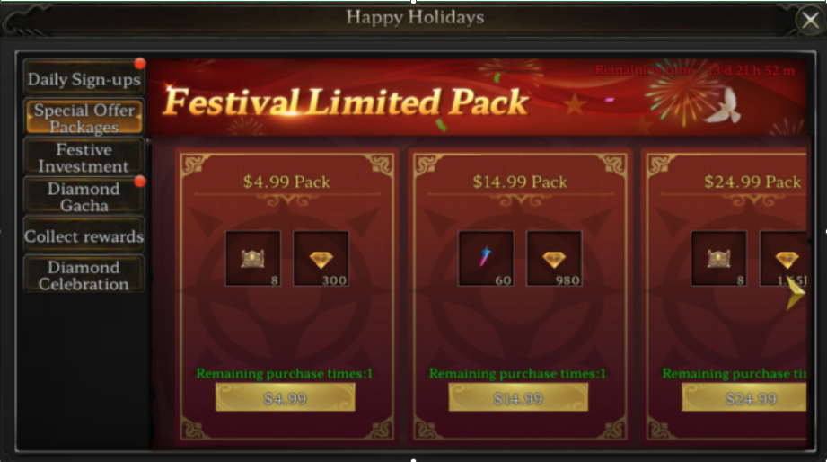 Special Offer Packages